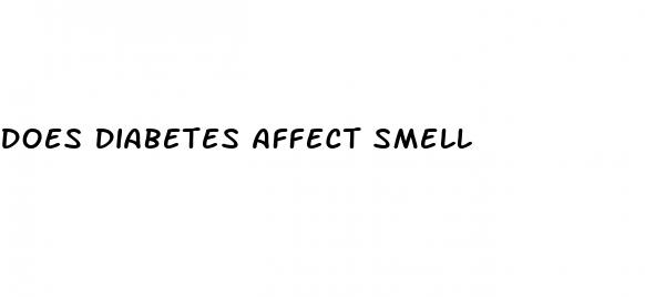 does diabetes affect smell