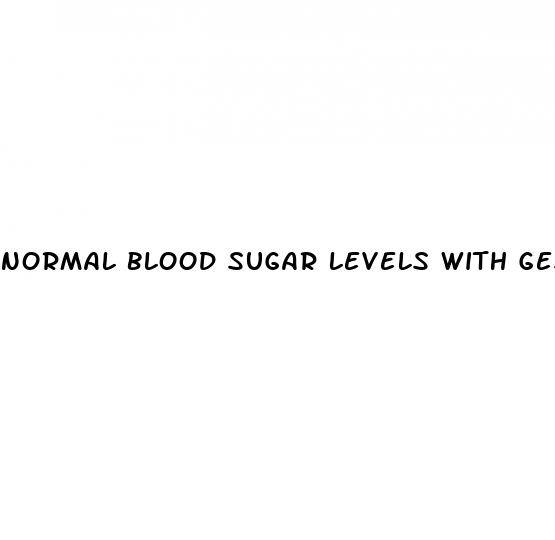 normal blood sugar levels with gestational diabetes