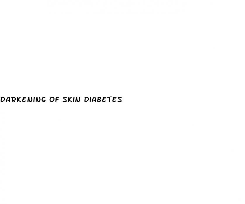 darkening of skin diabetes