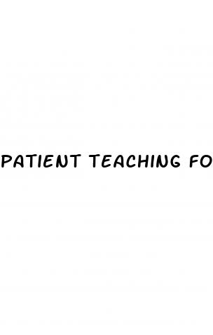 patient teaching for diabetes