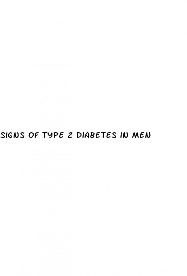 signs of type 2 diabetes in men