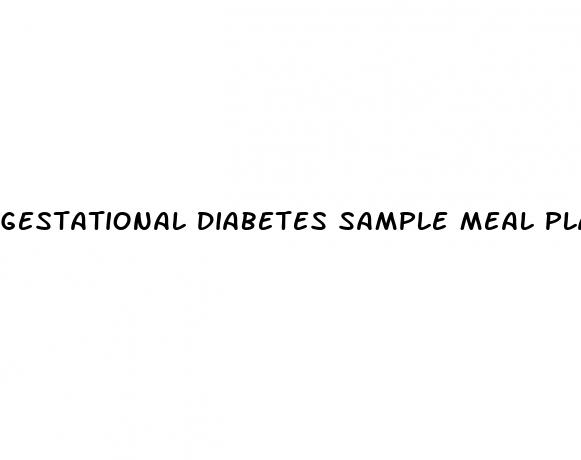 gestational diabetes sample meal plan