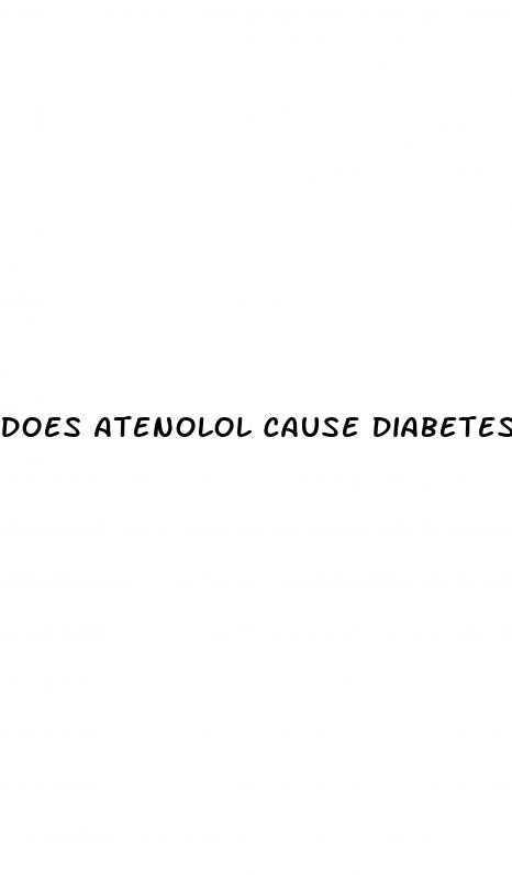does atenolol cause diabetes