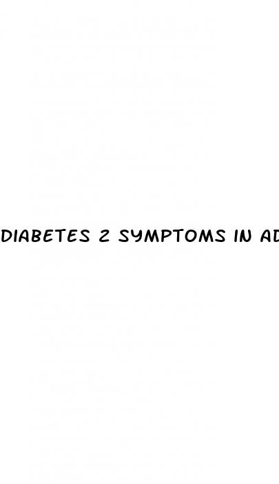 diabetes 2 symptoms in adults