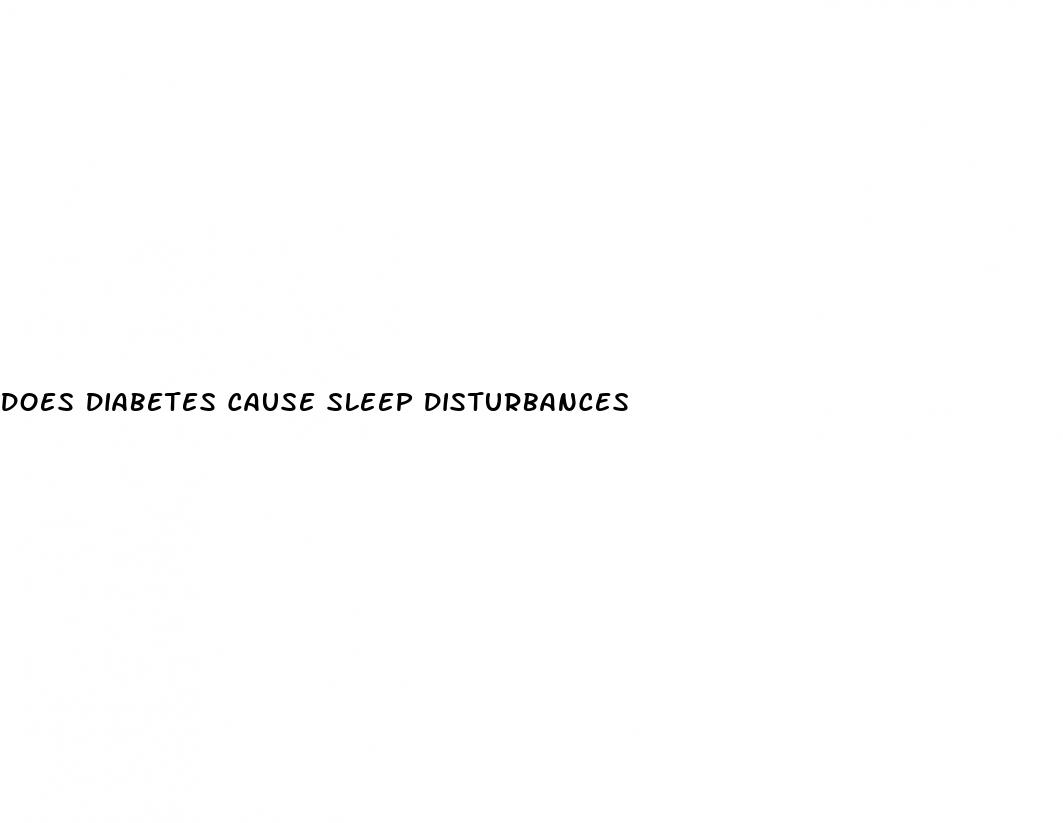 does diabetes cause sleep disturbances