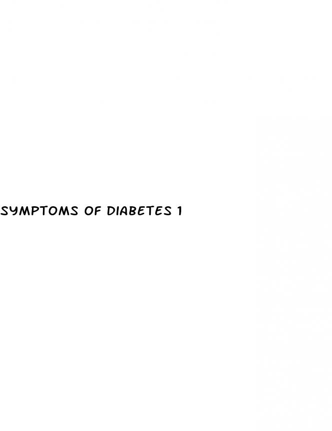 symptoms of diabetes 1