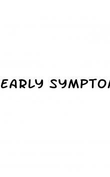 early symptoms of type 2 diabetes