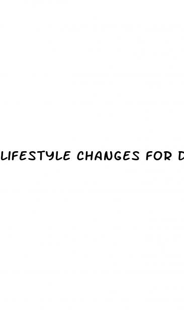 lifestyle changes for diabetes