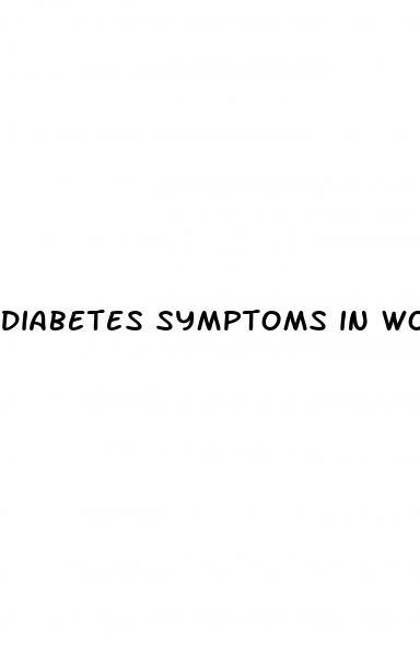 diabetes symptoms in women
