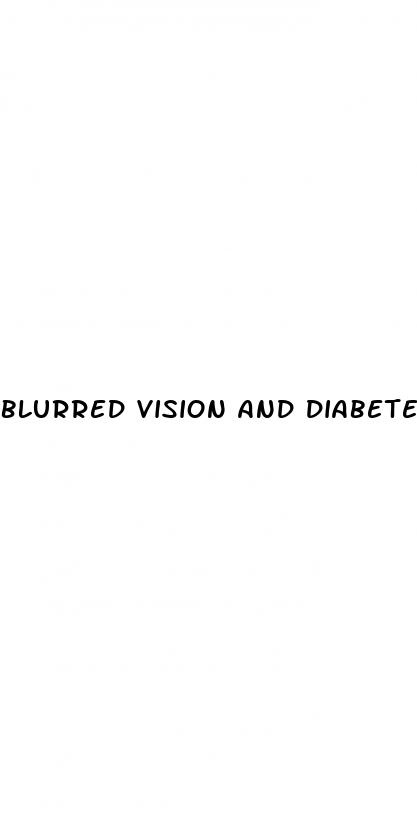 blurred vision and diabetes