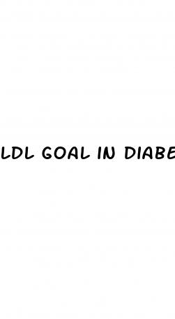 ldl goal in diabetes