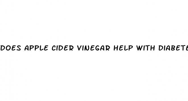 does apple cider vinegar help with diabetes