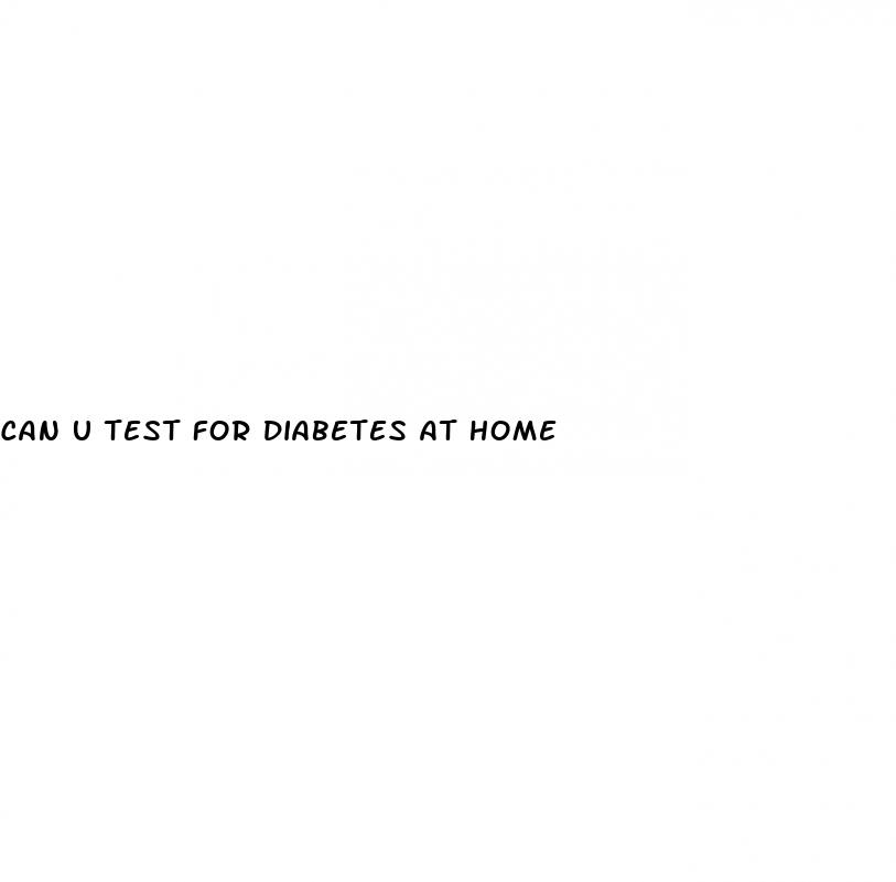 can u test for diabetes at home