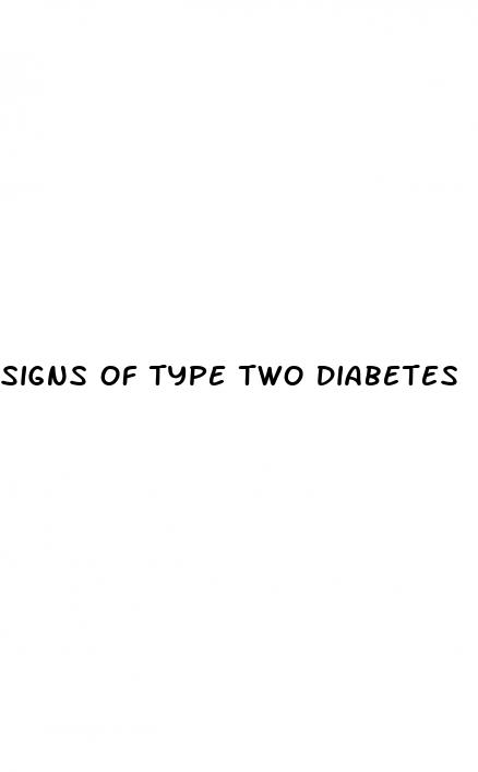 signs of type two diabetes