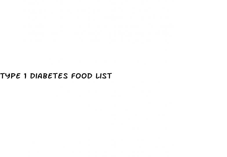 type 1 diabetes food list