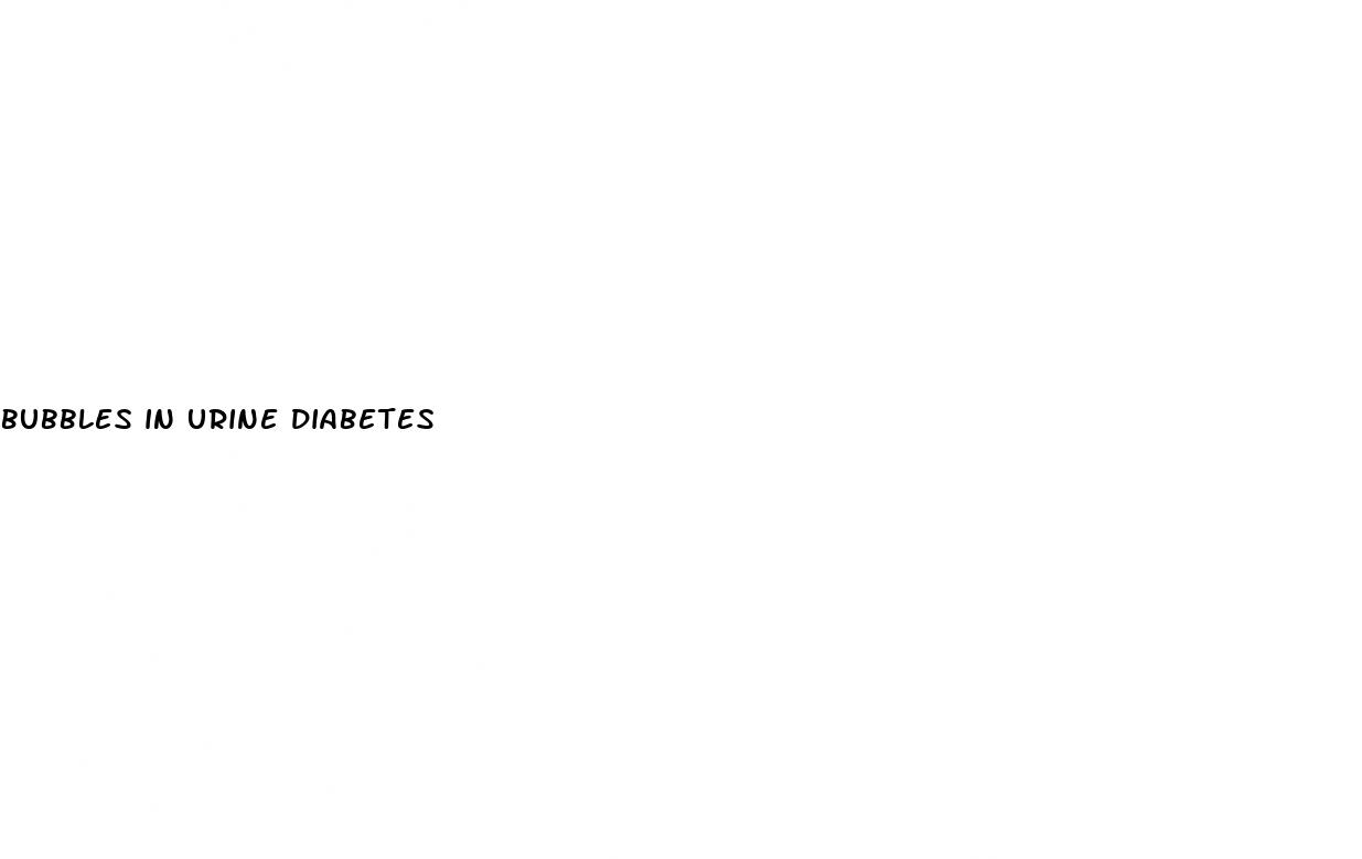 bubbles in urine diabetes