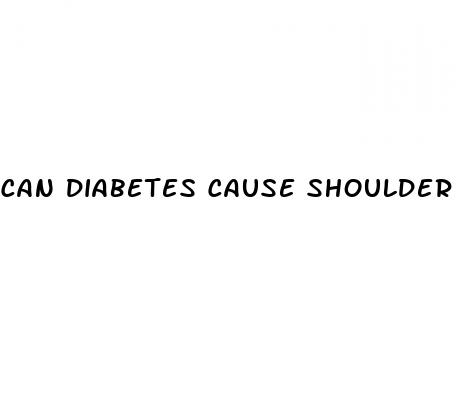 can diabetes cause shoulder problems