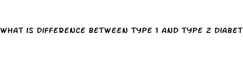 what is difference between type 1 and type 2 diabetes