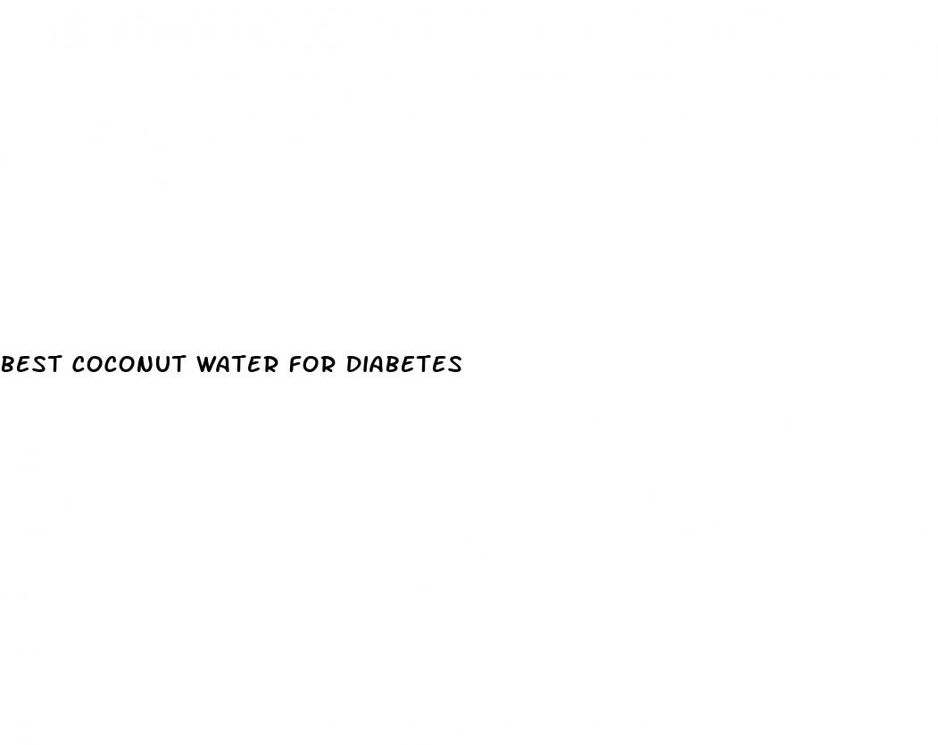 best coconut water for diabetes