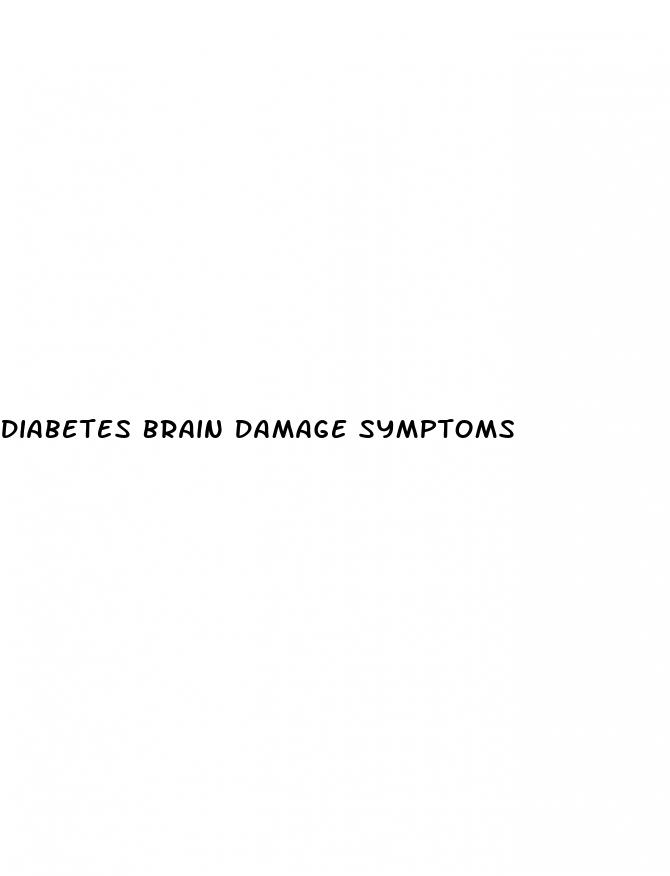 diabetes brain damage symptoms