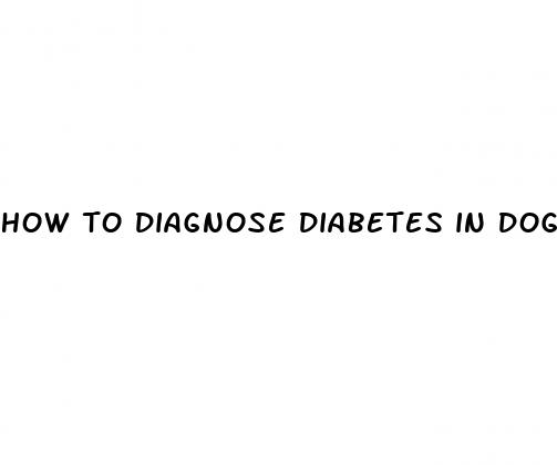 how to diagnose diabetes in dogs