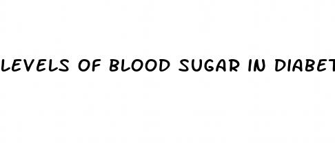 levels of blood sugar in diabetes
