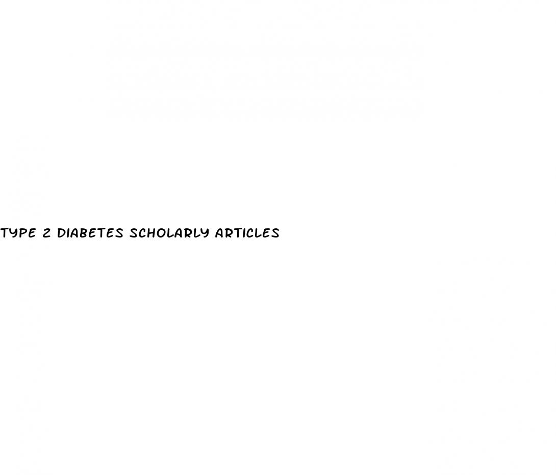 type 2 diabetes scholarly articles