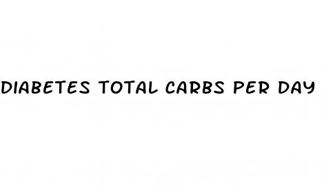 diabetes total carbs per day