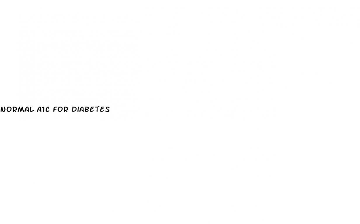 normal a1c for diabetes