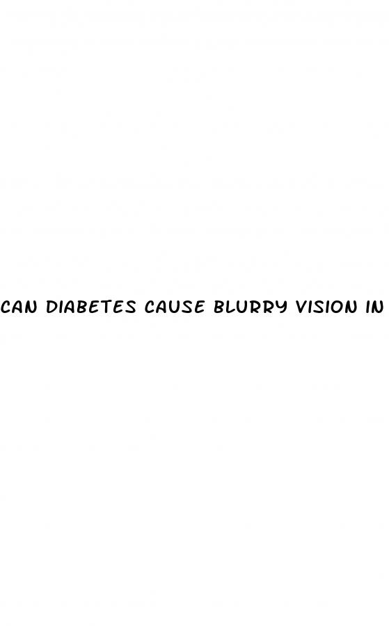 can diabetes cause blurry vision in one eye