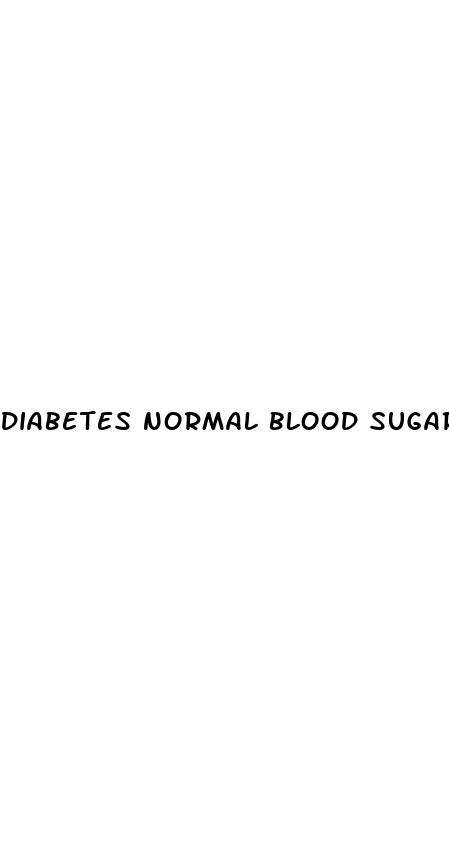 diabetes normal blood sugar
