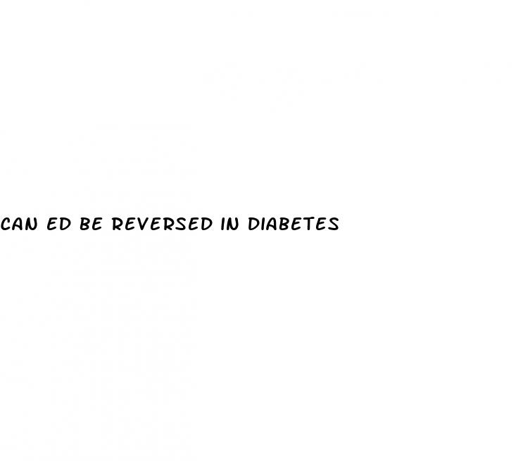 can ed be reversed in diabetes