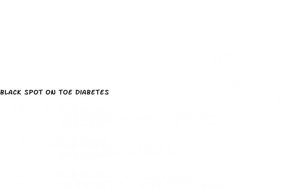 black spot on toe diabetes