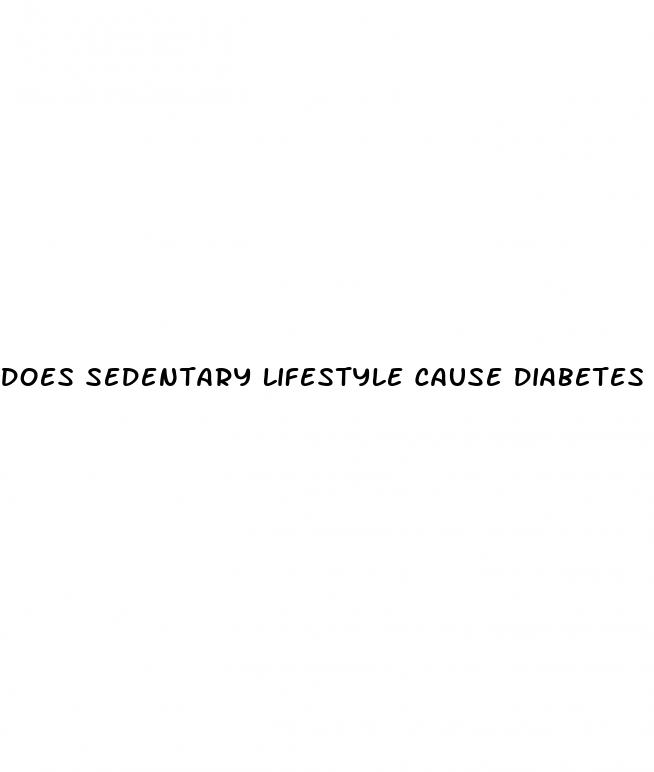 does sedentary lifestyle cause diabetes