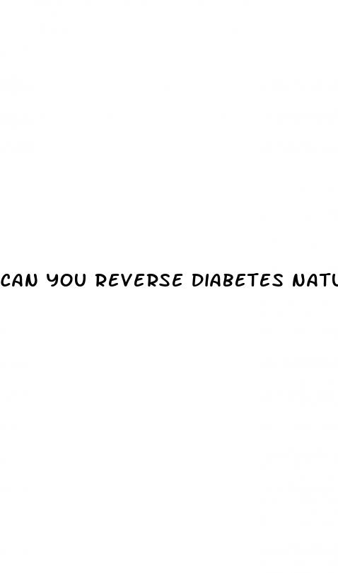 can you reverse diabetes naturally