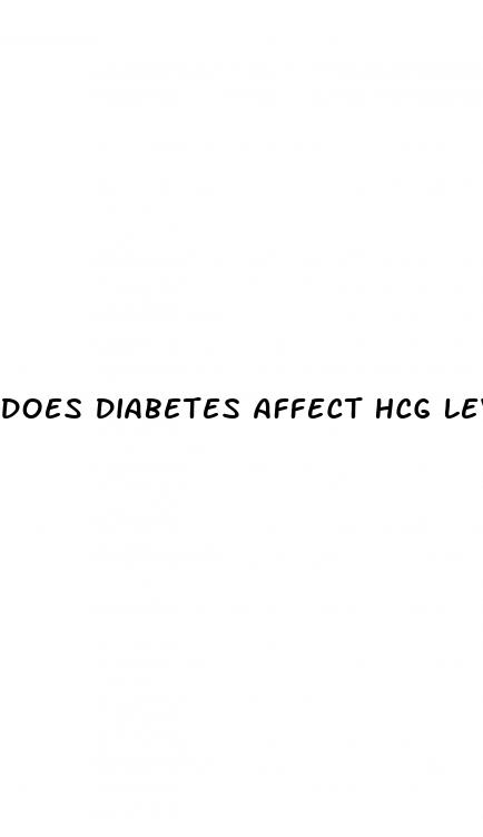 does diabetes affect hcg levels