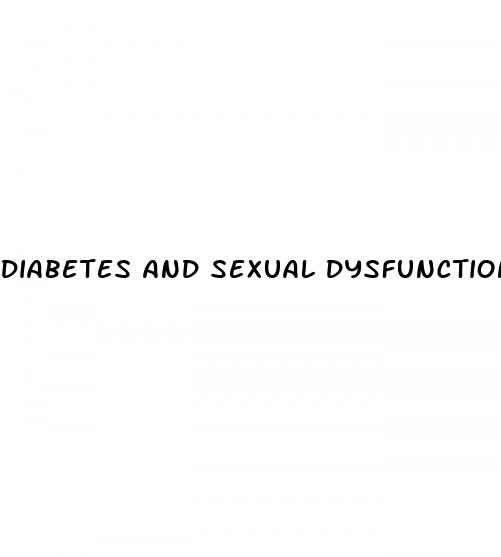 diabetes and sexual dysfunction