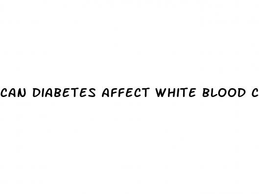 can diabetes affect white blood cell count