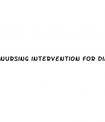 nursing intervention for diabetes