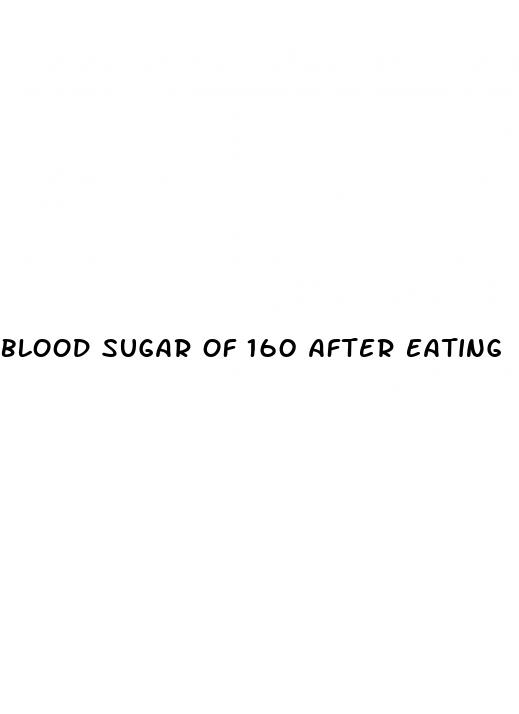 blood sugar of 160 after eating