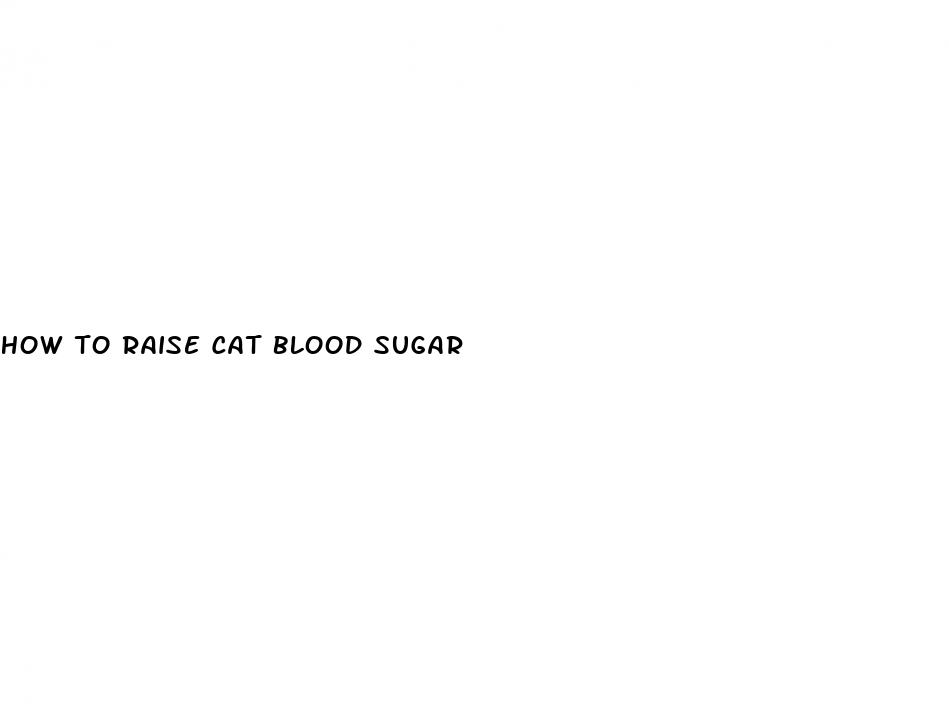 how to raise cat blood sugar