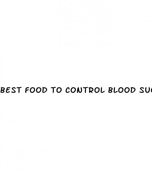 best food to control blood sugar