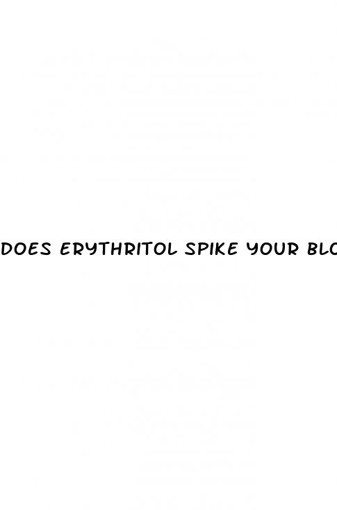 does erythritol spike your blood sugar