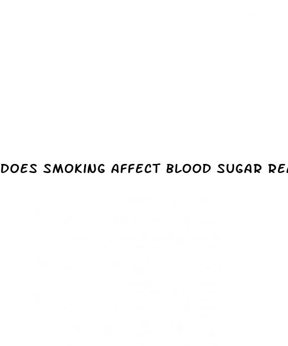 does smoking affect blood sugar readings