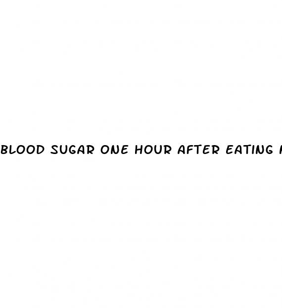 blood sugar one hour after eating non diabetic