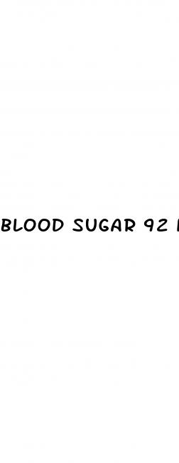 blood sugar 92 in morning