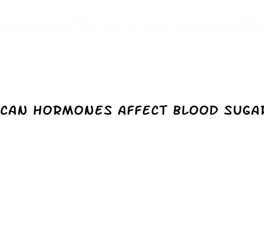 can hormones affect blood sugar