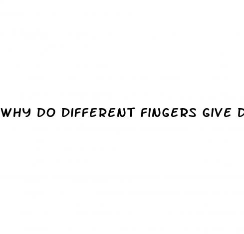 why do different fingers give different blood sugar readings