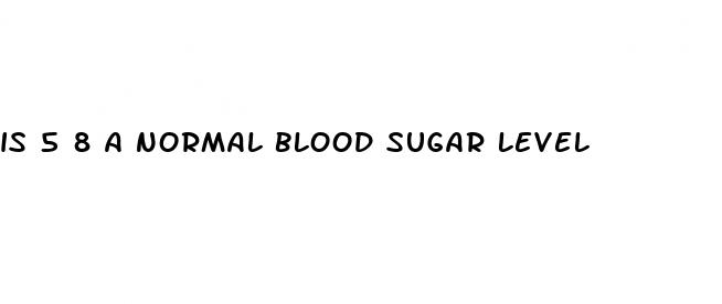 is 5 8 a normal blood sugar level