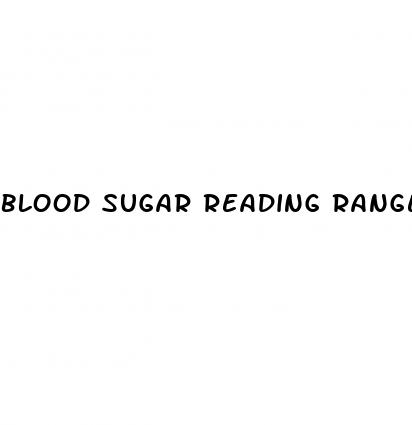 blood sugar reading range